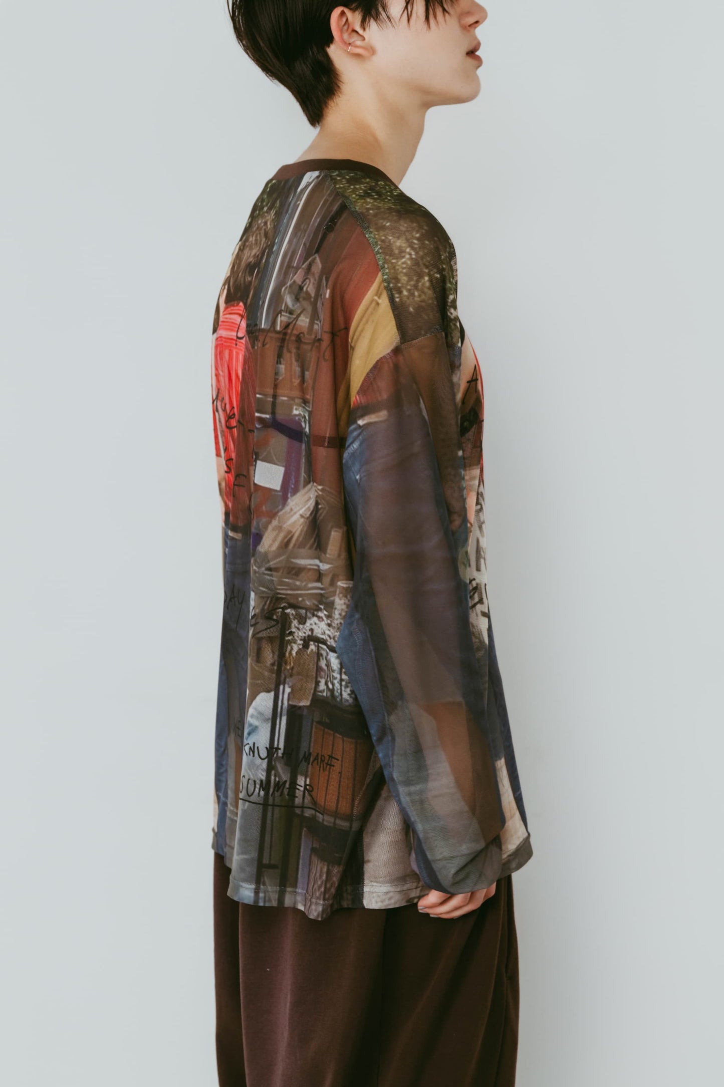 oji sheer long-sleeve tee(unisex)/oji