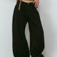 draped denim pants(unisex)/black