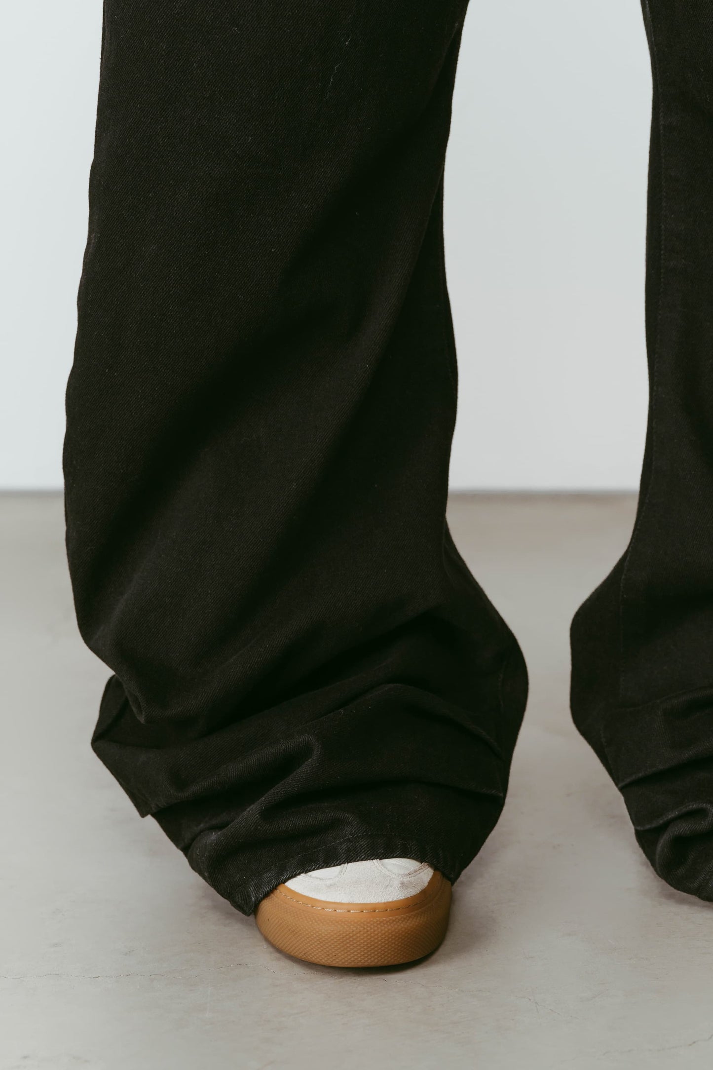 draped denim pants(unisex)/black