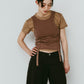 2piece layered tank tee/beige