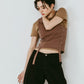 2piece layered tank tee/beige