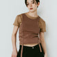 2piece layered tank tee/beige