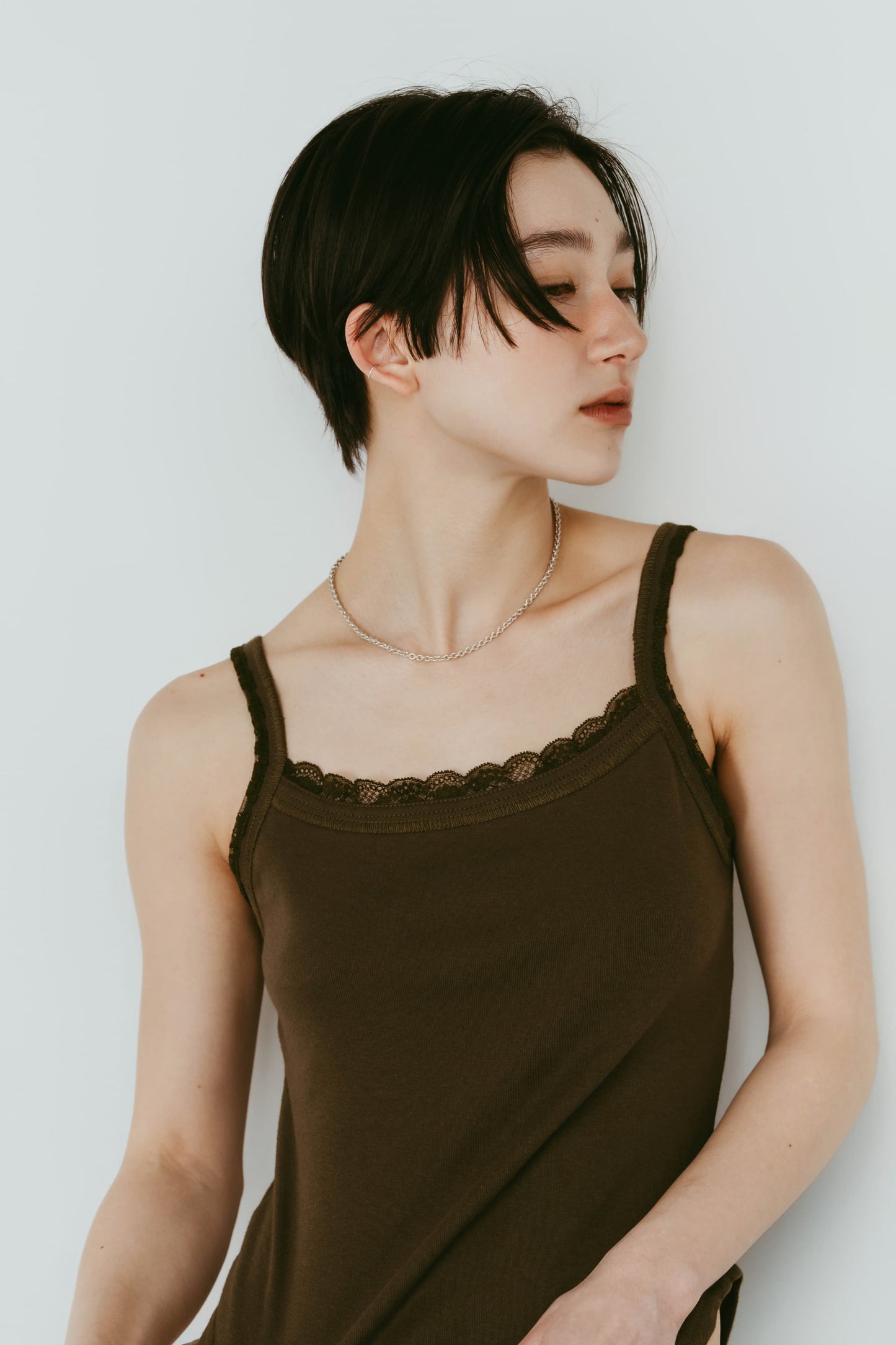 lace detail camisole/3color