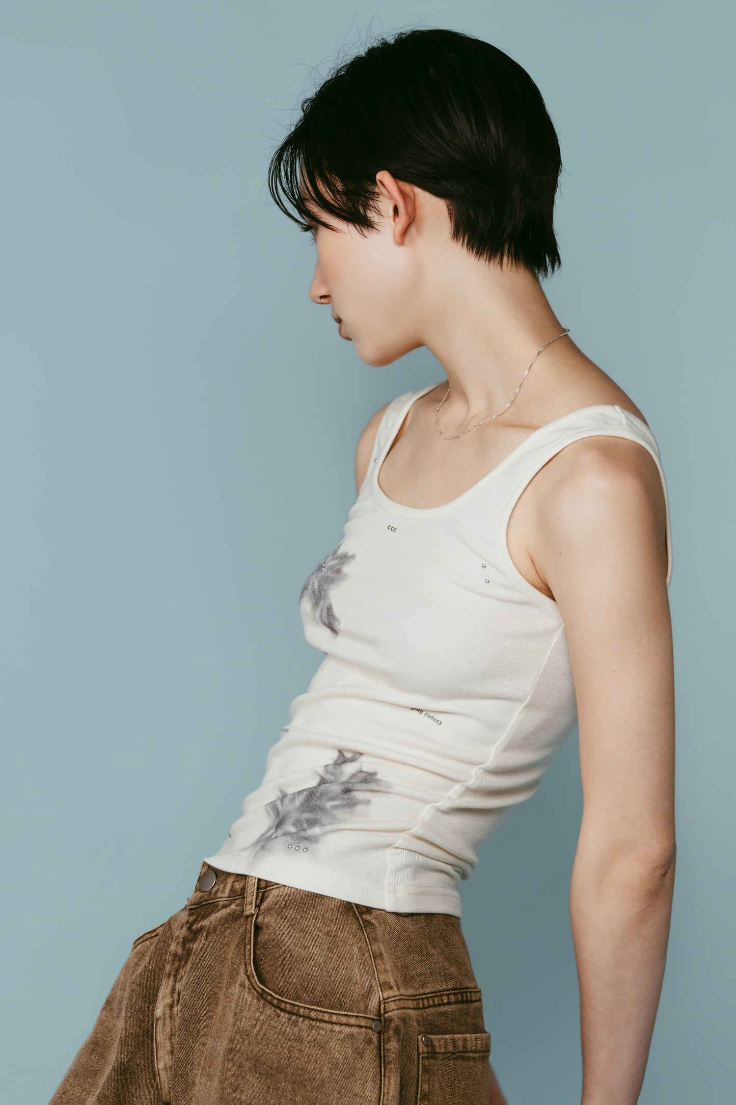 studded tank top/2color