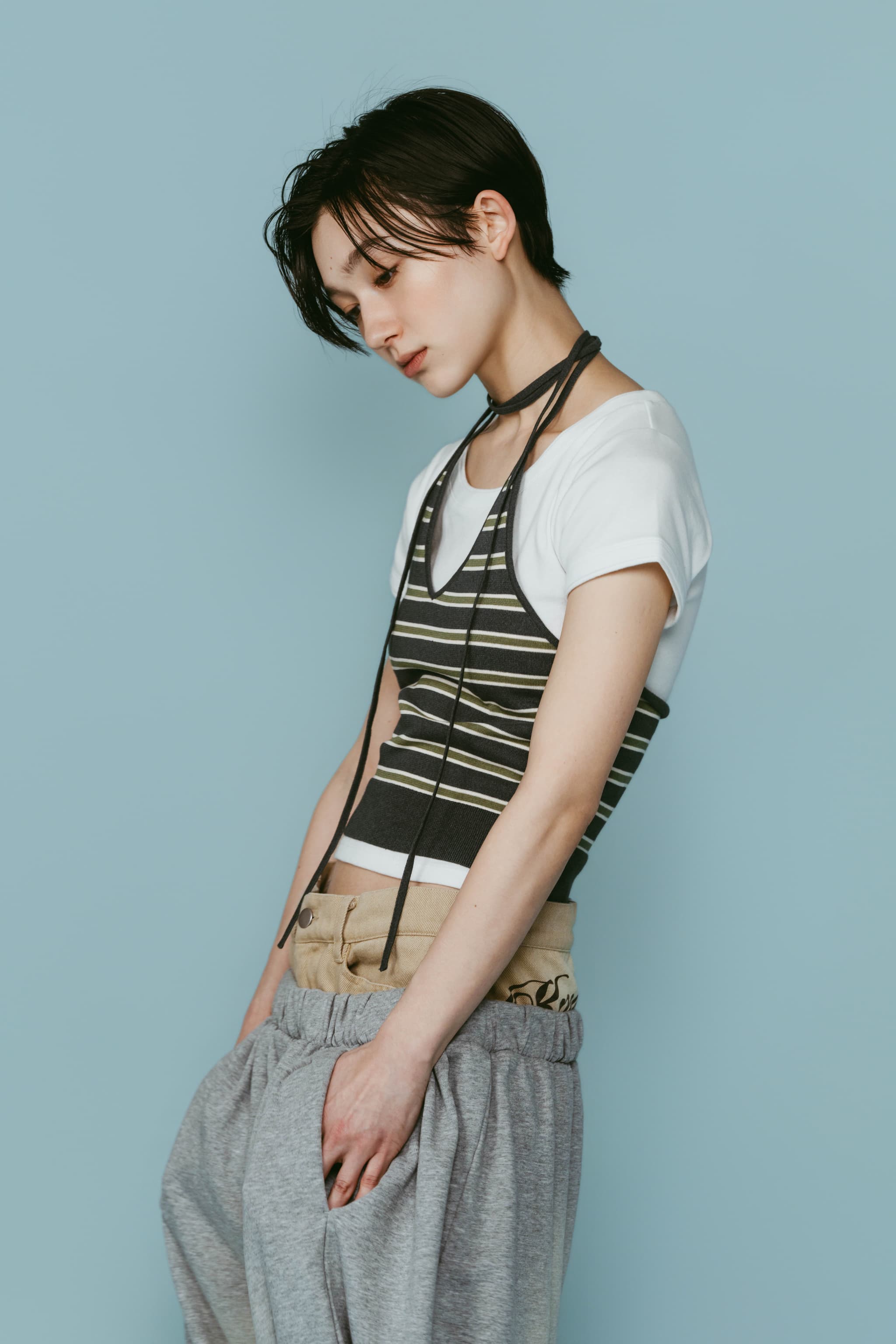 knit halter bustier/3color | KNUTH MARF