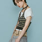 knit halter bustier/3color