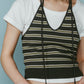 knit halter bustier/3color