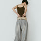 double-layer sweatpants(unisex)/gray