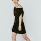 sheer velour top/brown