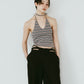 knit halter bustier/3color