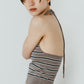 knit halter bustier/3color