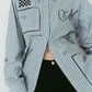 embroidered shirt(unisex)/stripe