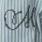 embroidered shirt(unisex)/stripe