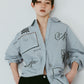 embroidered shirt(unisex)/stripe