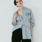 embroidered shirt(unisex)/stripe