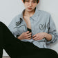 embroidered shirt(unisex)/stripe