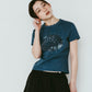 studded compact tee/blue