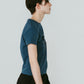 studded compact tee/blue