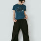 studded compact tee/blue