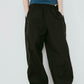 nylon easy pants(unisex)/black
