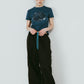 nylon easy pants(unisex)/black
