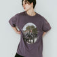 rhinestone graphic tee(unisex)/purple