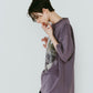 rhinestone graphic tee(unisex)/purple