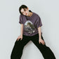 rhinestone graphic tee(unisex)/purple