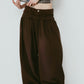double-layer sweatpants(unisex)/brown