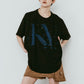 tuck detail oversized tee(unisex)/black