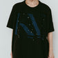 tuck detail oversized tee(unisex)/black