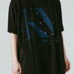 tuck detail oversized tee(unisex)/black