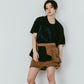 tuck detail oversized tee(unisex)/black