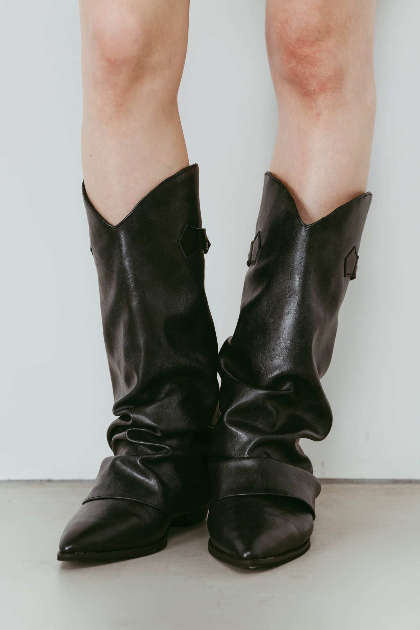 western belted boots/2color