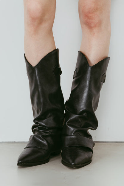 western belted boots/2color