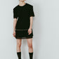 structured shoulder top/black