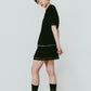 structured shoulder top/black