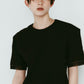structured shoulder top/black
