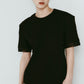 structured shoulder top/black