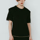 structured shoulder top/black