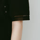 structured shoulder top/black