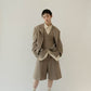 layered half pants(unisex)/beige - KNUTH MARF