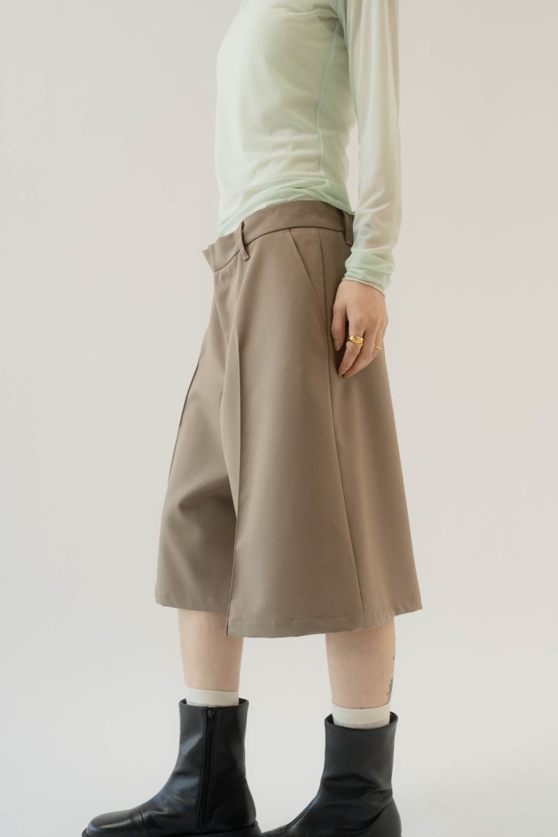 layered half pants(unisex)/beige - KNUTH MARF