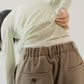 layered half pants(unisex)/beige - KNUTH MARF