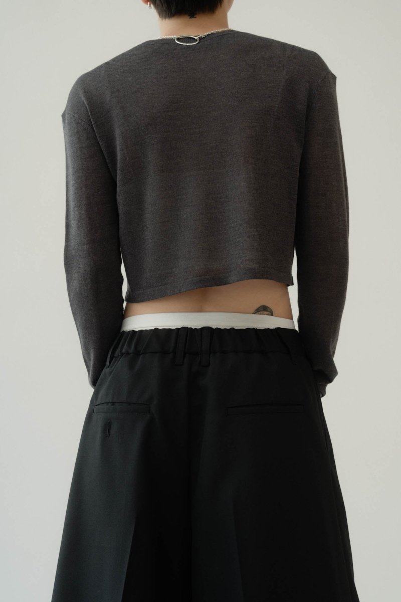 layered half pants(unisex)/black - KNUTH MARF