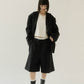 layered half pants(unisex)/black - KNUTH MARF