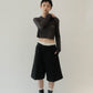 layered half pants(unisex)/black - KNUTH MARF