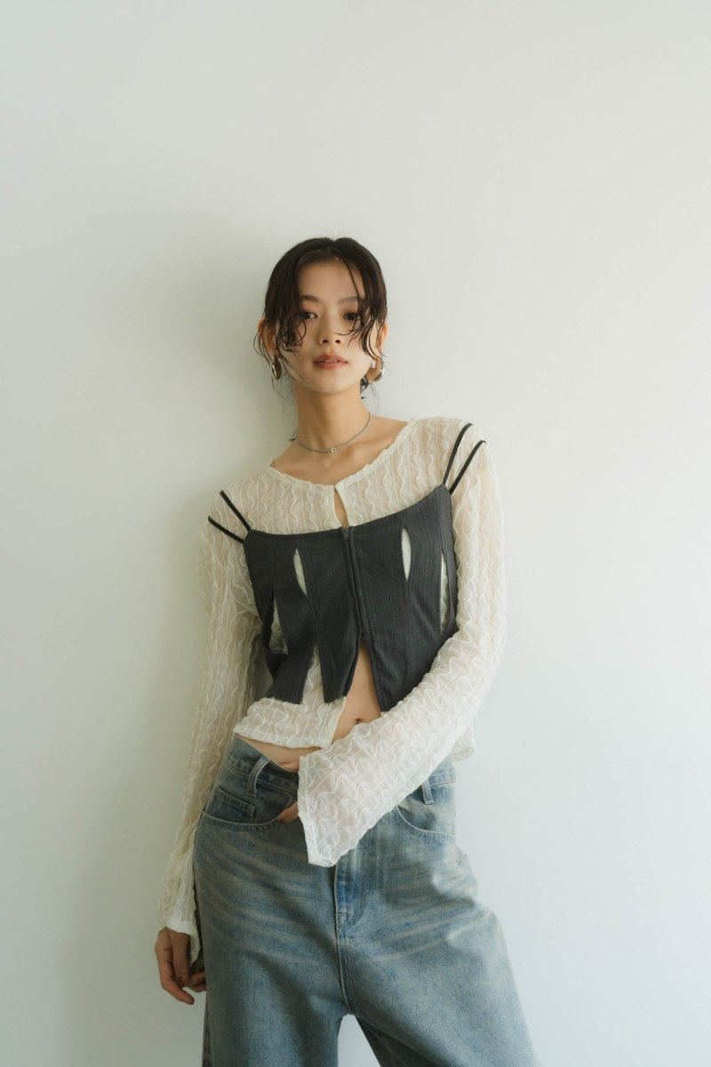 layered sheer tops/2color - KNUTH MARF