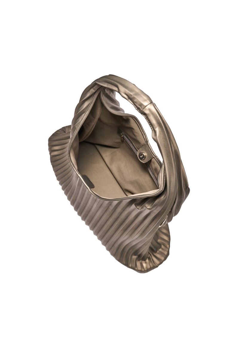 leather pleats bag/silver | KNUTH MARF
