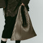leather pleats bag/silver - KNUTH MARF